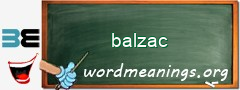 WordMeaning blackboard for balzac